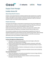 Supply Chain Manager Job Description