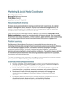 Marketing & Social Media Coordinator