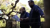 Stills from landscaper testimonial videos from Australia, showing landscapers interacting with Oase team