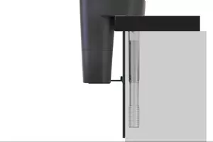 Close-up of BioStyle filter installation on aquarium tank rim
