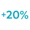 20% Percentage increase 750x750