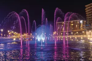 Fountain technology case study Bahrain, musical fountain