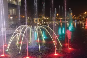 Fountain technology case study Bahrain, musical fountain