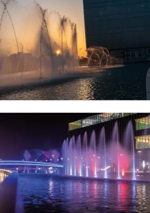 Fountain technology case study Bahrain, musical fountain