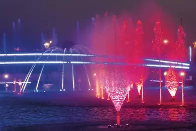 Fountain technology case study Bahrain, musical fountain